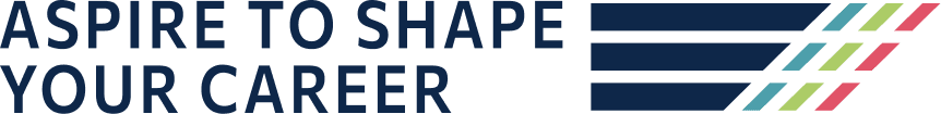 Aspire to shape your career tagline/logo